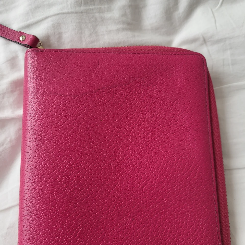 Kate Spade 2017 Wellesley Pink Leather Planner/Agenda, Nearly Vintage